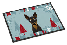 Load image into Gallery viewer, Winter Holiday Min Pin Doormat - 24x36 Decorative Floor Mat – Indoor/Outdoor Rug with Artistic Flair BB1736JMAT