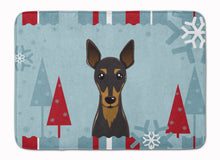 Load image into Gallery viewer, Winter Holiday Min Pin Machine Washable Memory Foam Mat BB1736RUG