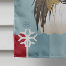 Load image into Gallery viewer, Winter Holiday Sheltie Flag Canvas House Size BB1738CHF