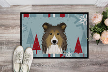 Load image into Gallery viewer, Winter Holiday Sheltie Doormat - 24x36 Decorative Floor Mat – Indoor/Outdoor Rug with Artistic Flair BB1738JMAT