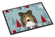 Load image into Gallery viewer, Winter Holiday Sheltie Doormat - 24x36 Decorative Floor Mat – Indoor/Outdoor Rug with Artistic Flair BB1738JMAT