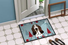 Load image into Gallery viewer, Winter Holiday Basset Hound Doormat - 24x36 Decorative Floor Mat – Indoor/Outdoor Rug with Artistic Flair BB1739JMAT