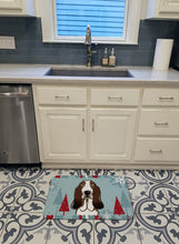 Load image into Gallery viewer, Winter Holiday Basset Hound Machine Washable Memory Foam Mat BB1739RUG