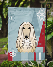 Load image into Gallery viewer, Winter Holiday Afghan Hound Garden Flag – Decorative Outdoor Yard Flag BB1740GF