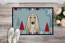 Load image into Gallery viewer, Winter Holiday Afghan Hound Doormat - 24x36 Decorative Floor Mat – Indoor/Outdoor Rug with Artistic Flair BB1740JMAT