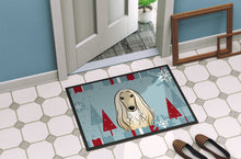 Load image into Gallery viewer, Winter Holiday Afghan Hound Doormat - 24x36 Decorative Floor Mat – Indoor/Outdoor Rug with Artistic Flair BB1740JMAT