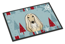Load image into Gallery viewer, Winter Holiday Afghan Hound Doormat - 24x36 Decorative Floor Mat – Indoor/Outdoor Rug with Artistic Flair BB1740JMAT