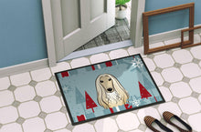 Load image into Gallery viewer, Winter Holiday Afghan Hound Doormat - 18x27 Decorative Floor Mat – Indoor/Outdoor Rug with Artistic Flair BB1740MAT