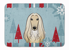 Load image into Gallery viewer, Winter Holiday Afghan Hound Machine Washable Memory Foam Mat BB1740RUG