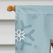 Load image into Gallery viewer, Winter Holiday Doberman Flag Canvas House Size BB1741CHF
