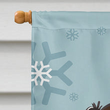 Load image into Gallery viewer, Winter Holiday Saint Bernard Flag Canvas House Size BB1742CHF