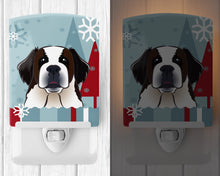 Load image into Gallery viewer, Winter Holiday Saint Bernard Ceramic Night Light BB1742CNL