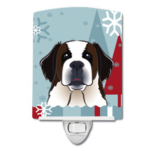 Load image into Gallery viewer, Winter Holiday Saint Bernard Ceramic Night Light BB1742CNL