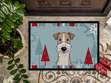 Load image into Gallery viewer, Winter Holiday Wire Haired Fox Terrier Doormat - 24x36 Decorative Floor Mat – Indoor/Outdoor Rug with Artistic Flair BB1743JMAT