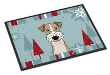 Load image into Gallery viewer, Winter Holiday Wire Haired Fox Terrier Doormat - 24x36 Decorative Floor Mat – Indoor/Outdoor Rug with Artistic Flair BB1743JMAT