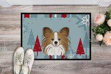 Load image into Gallery viewer, Winter Holiday Papillon Doormat - 24x36 Decorative Floor Mat – Indoor/Outdoor Rug with Artistic Flair BB1744JMAT
