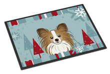 Load image into Gallery viewer, Winter Holiday Papillon Doormat - 24x36 Decorative Floor Mat – Indoor/Outdoor Rug with Artistic Flair BB1744JMAT