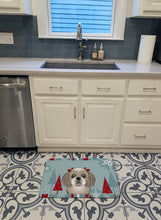 Load image into Gallery viewer, Winter Holiday Gray Silver Shih Tzu Machine Washable Memory Foam Mat BB1746RUG