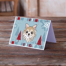 Load image into Gallery viewer, Winter Holiday Chihuahua Greeting Cards -  Blank Note Cards – 8-Pack of Artist-Designed Cards with Envelopes