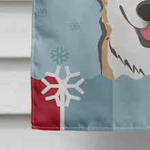 Load image into Gallery viewer, Winter Holiday Sable Corgi Flag Canvas House Size BB1749CHF