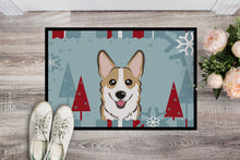 Load image into Gallery viewer, Winter Holiday Sable Corgi Doormat - 24x36 Decorative Floor Mat – Indoor/Outdoor Rug with Artistic Flair BB1749JMAT