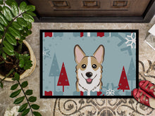 Load image into Gallery viewer, Winter Holiday Sable Corgi Doormat - 24x36 Decorative Floor Mat – Indoor/Outdoor Rug with Artistic Flair BB1749JMAT