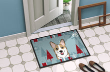 Load image into Gallery viewer, Winter Holiday Sable Corgi Doormat - 24x36 Decorative Floor Mat – Indoor/Outdoor Rug with Artistic Flair BB1749JMAT