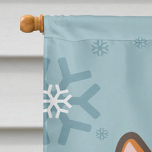 Load image into Gallery viewer, Winter Holiday Red Corgi Flag Canvas House Size BB1750CHF