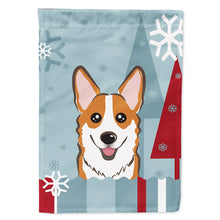 Load image into Gallery viewer, Winter Holiday Red Corgi Flag Canvas House Size BB1750CHF
