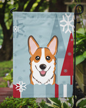 Load image into Gallery viewer, Winter Holiday Red Corgi Garden Flag – Decorative Outdoor Yard Flag BB1750GF