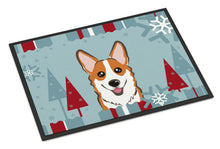 Load image into Gallery viewer, Winter Holiday Red Corgi Doormat - 24x36 Decorative Floor Mat – Indoor/Outdoor Rug with Artistic Flair BB1750JMAT
