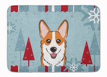 Load image into Gallery viewer, Winter Holiday Red Corgi Machine Washable Memory Foam Mat BB1750RUG