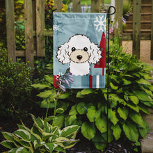 Load image into Gallery viewer, Winter Holiday White Poodle Garden Flag – Decorative Outdoor Yard Flag BB1753GF