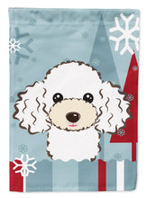 Load image into Gallery viewer, Winter Holiday White Poodle Garden Flag – Decorative Outdoor Yard Flag BB1753GF