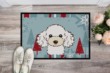 Load image into Gallery viewer, Winter Holiday White Poodle Doormat - 24x36 Decorative Floor Mat – Indoor/Outdoor Rug with Artistic Flair BB1753JMAT