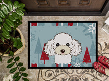 Load image into Gallery viewer, Winter Holiday White Poodle Doormat - 24x36 Decorative Floor Mat – Indoor/Outdoor Rug with Artistic Flair BB1753JMAT