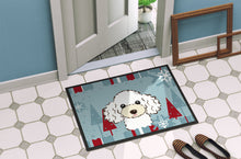 Load image into Gallery viewer, Winter Holiday White Poodle Doormat - 24x36 Decorative Floor Mat – Indoor/Outdoor Rug with Artistic Flair BB1753JMAT
