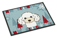 Load image into Gallery viewer, Winter Holiday White Poodle Doormat - 24x36 Decorative Floor Mat – Indoor/Outdoor Rug with Artistic Flair BB1753JMAT