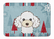 Load image into Gallery viewer, Winter Holiday White Poodle Machine Washable Memory Foam Mat BB1753RUG