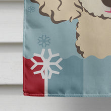 Load image into Gallery viewer, Winter Holiday Buff Poodle Flag Canvas House Size BB1754CHF