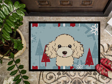 Load image into Gallery viewer, Winter Holiday Buff Poodle Doormat - 24x36 Decorative Floor Mat – Indoor/Outdoor Rug with Artistic Flair BB1754JMAT