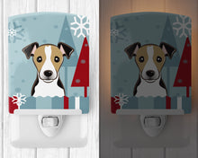 Load image into Gallery viewer, Winter Holiday Jack Russell Terrier Ceramic Night Light BB1757CNL