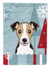 Load image into Gallery viewer, Winter Holiday Jack Russell Terrier Garden Flag – Decorative Outdoor Yard Flag BB1757GF
