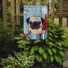 Load image into Gallery viewer, Winter Holiday Fawn Pug Garden Flag – Decorative Outdoor Yard Flag BB1758GF