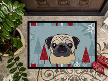 Load image into Gallery viewer, Winter Holiday Fawn Pug Doormat - 24x36 Decorative Floor Mat – Indoor/Outdoor Rug with Artistic Flair BB1758JMAT