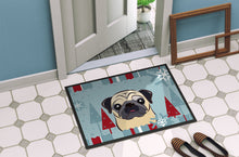 Load image into Gallery viewer, Winter Holiday Fawn Pug Doormat - 24x36 Decorative Floor Mat – Indoor/Outdoor Rug with Artistic Flair BB1758JMAT