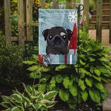 Load image into Gallery viewer, Winter Holiday Black Pug Garden Flag – Decorative Outdoor Yard Flag BB1759GF
