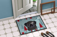 Load image into Gallery viewer, Winter Holiday Black Pug Doormat - 24x36 Decorative Floor Mat – Indoor/Outdoor Rug with Artistic Flair BB1759JMAT