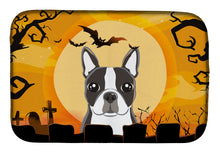 Load image into Gallery viewer, Halloween Boston Terrier Dish Drying Mat – Absorbent, Artistic Kitchen Essentials BB1761DDM