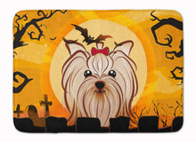 Load image into Gallery viewer, Halloween Yorkie Yorkishire Terrier Machine Washable Memory Foam Mat BB1762RUG